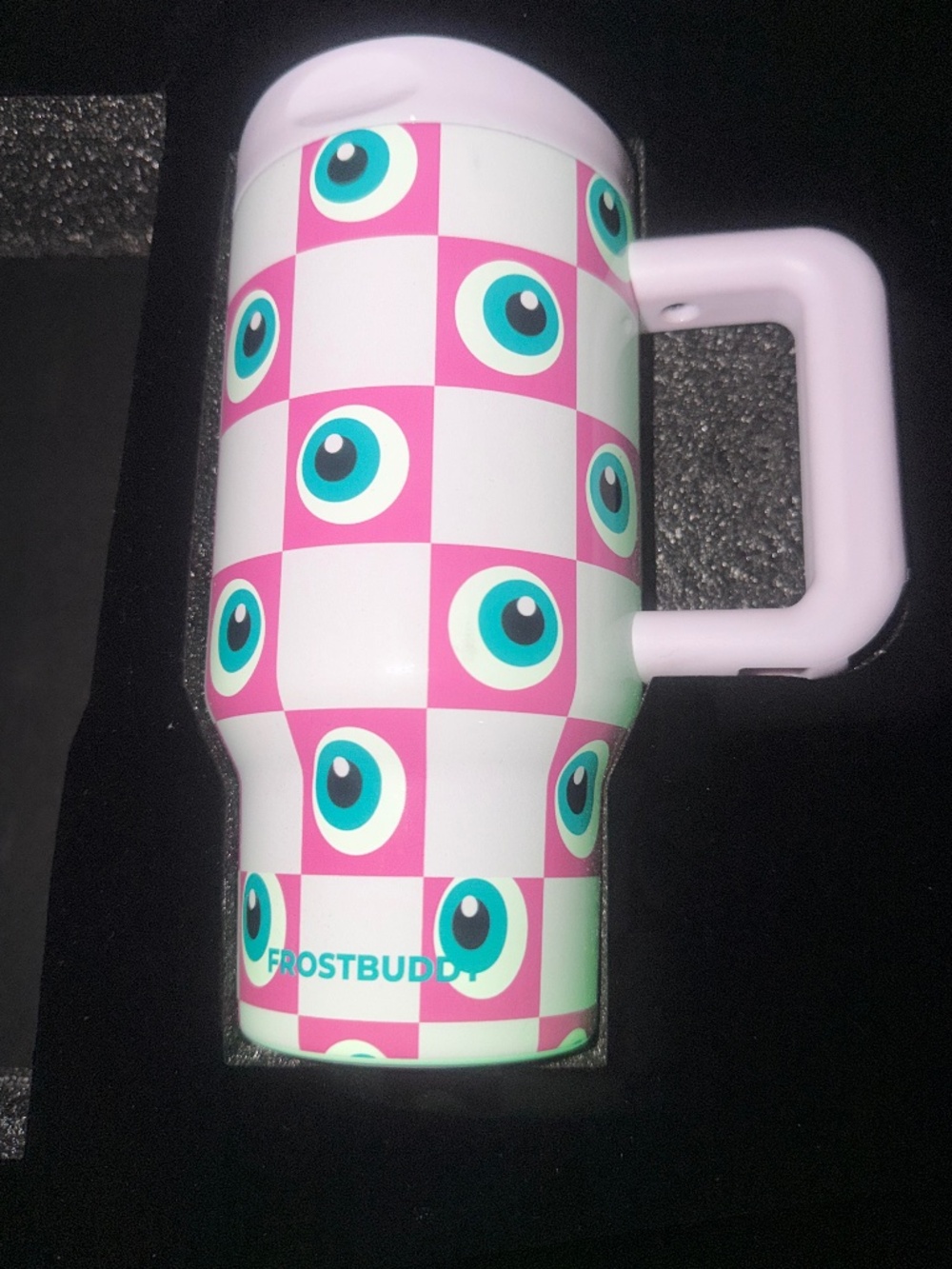 Frost Buddy 16oz Mini Thicc Buddy~Pink Eyeballs ~Halloween~Glow in the Dark New